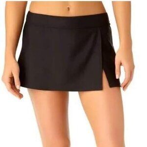 CATALINA Women's Standard Skirted Bikini Swim Bottom Swimsuit Sz M Black